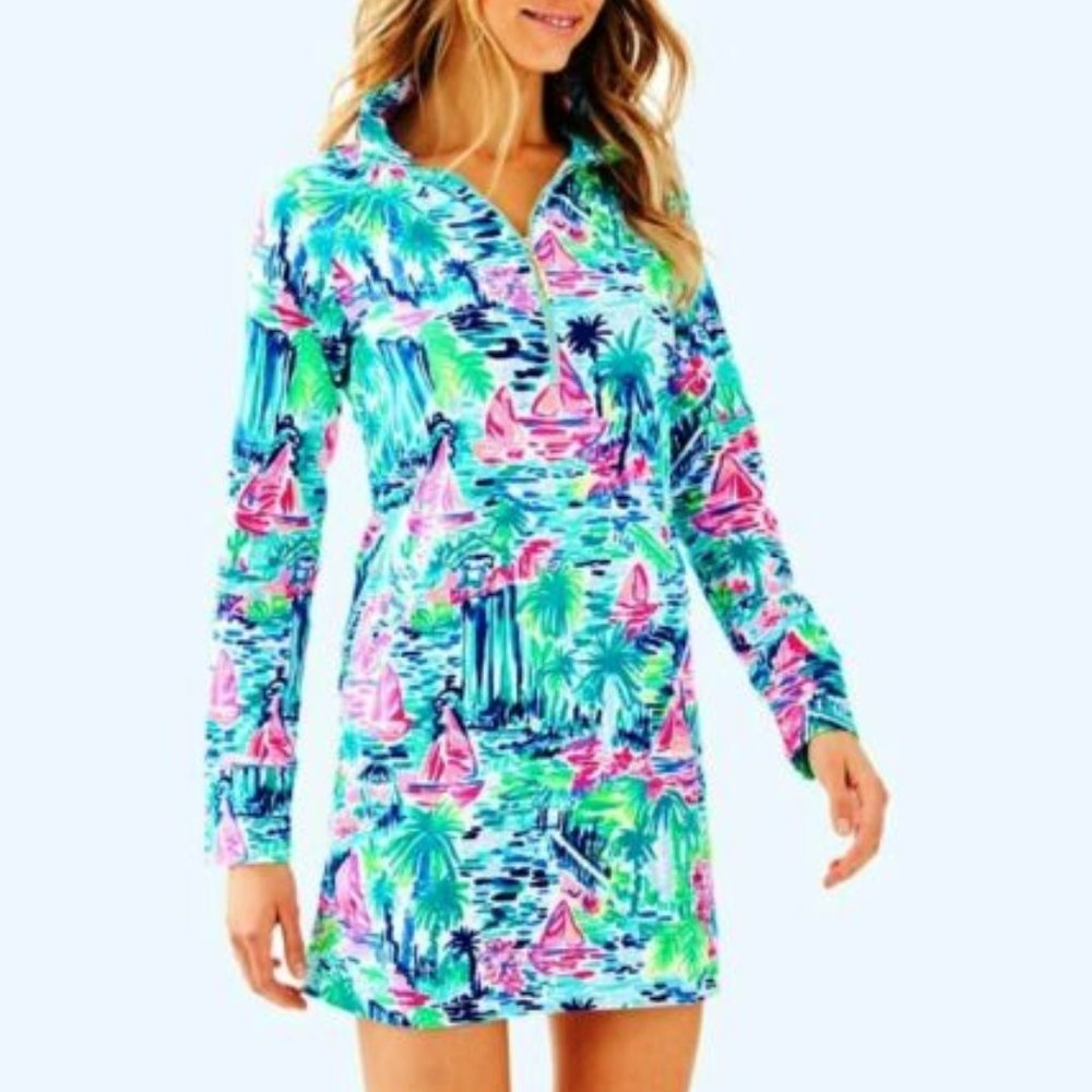 EUC Lilly Pulitzer Skipper Popover Dress XL